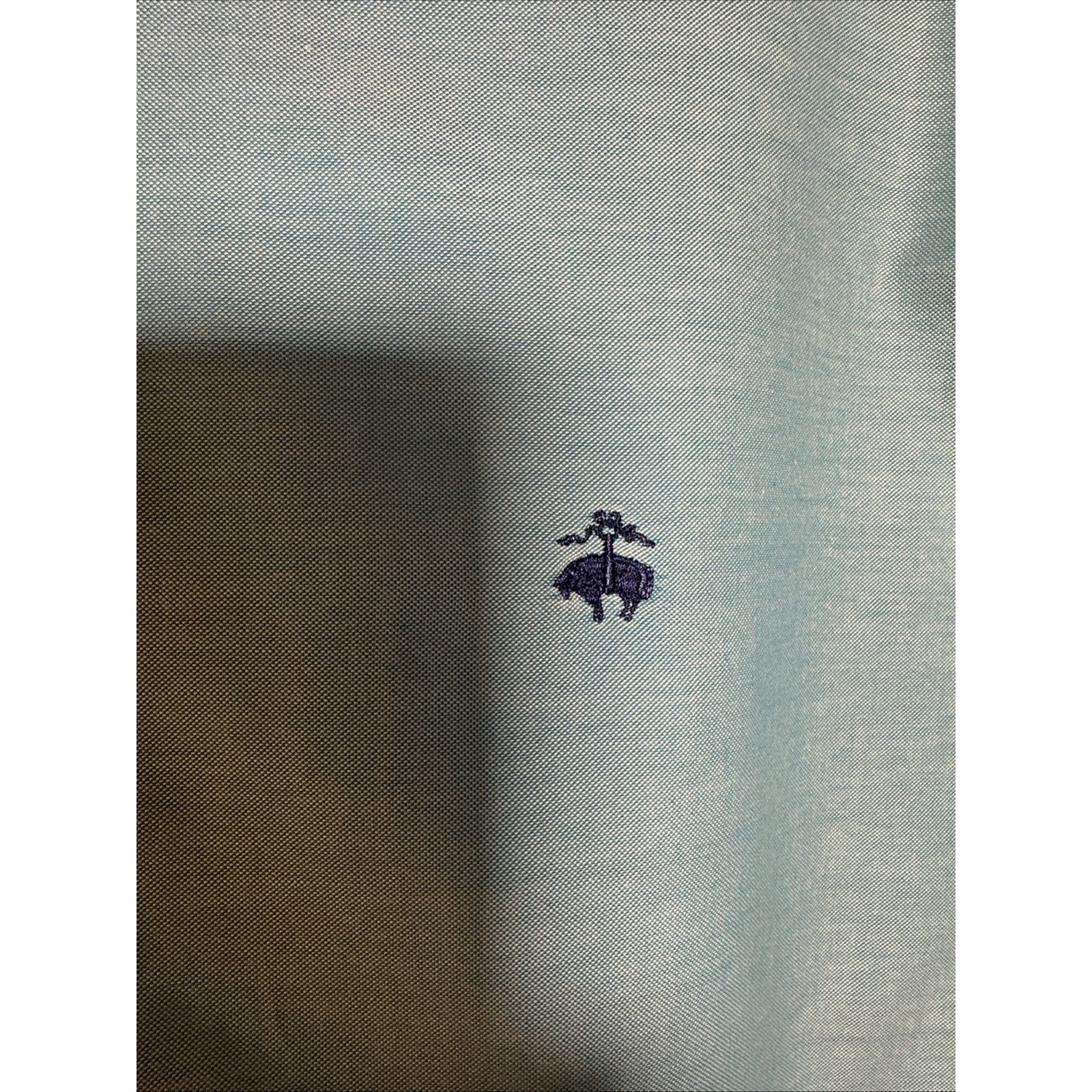 Brooks Brothers BROOKS BROTHERS MENS M SLIM CASUAL DRESS SHIRT BLUE LOGO Size US M / EU 48-50 / 2 - 3 Thumbnail