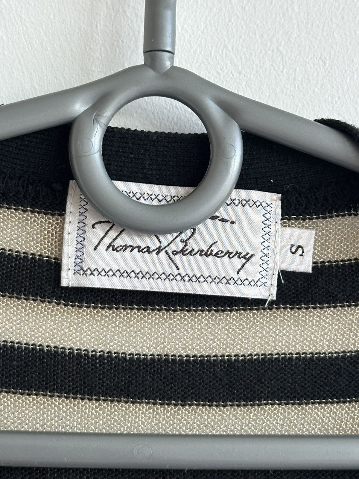Burberry 90s Thomas Burberry Striped Black/Gold Knit Cardigan Size S Size US S / EU 44-46 / 1 - 7 Thumbnail
