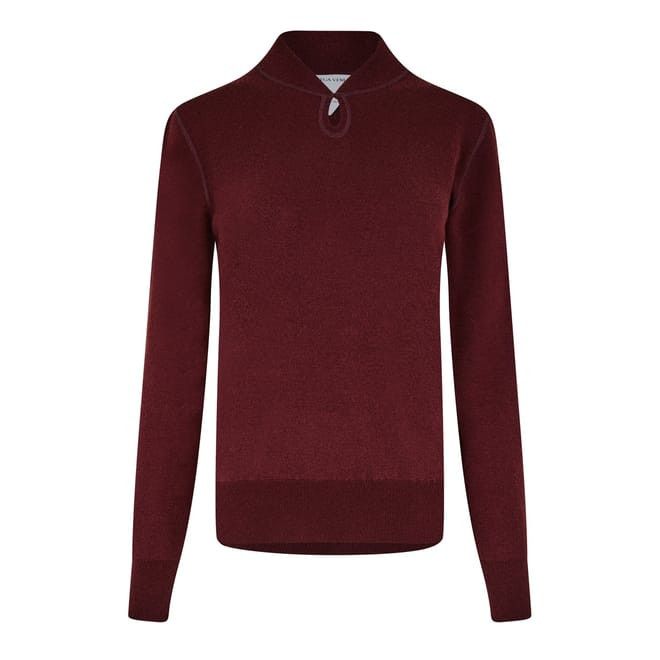 Bottega Veneta Bottega Veneta Keyhole Neck Regular Fit Sweater in Red Size XS / US 0-2 / IT 36-38 - 1 Thumbnail