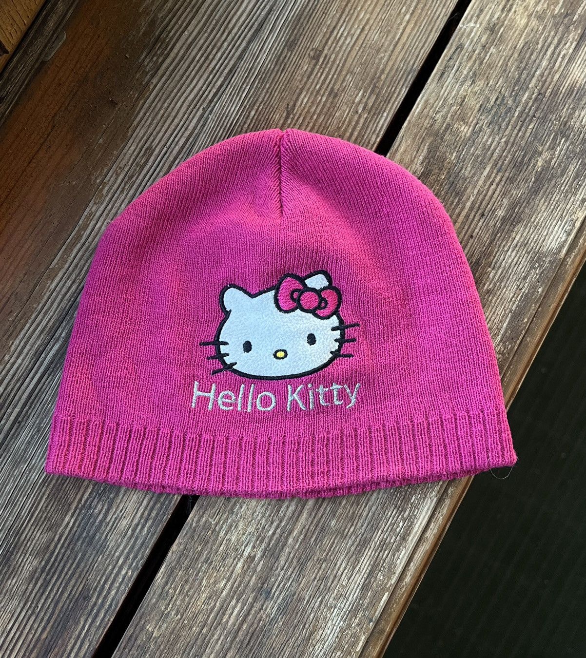 Japanese Brand Vintage Y2K Hello Kitty Anime Cartoon Beanie Hat Size ONE SIZE - 2 Thumbnail