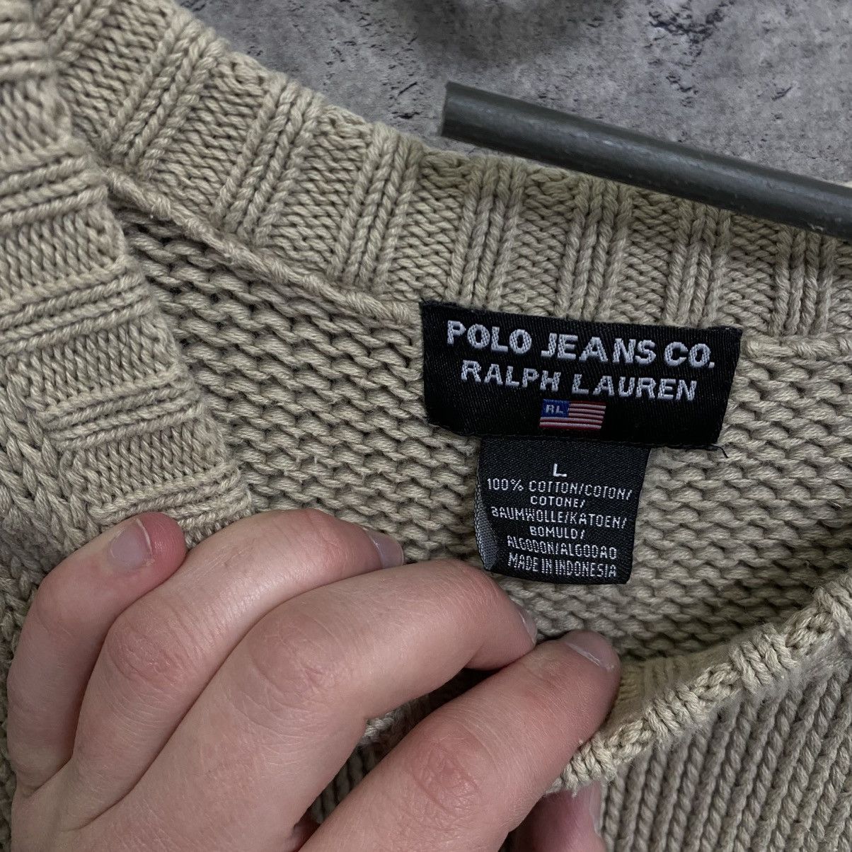 Polo Ralph Lauren Vintage Polo Ralph Lauren Jeans Co USA Flag Sweater Knit Size US L / EU 52-54 / 3 - 7 Thumbnail