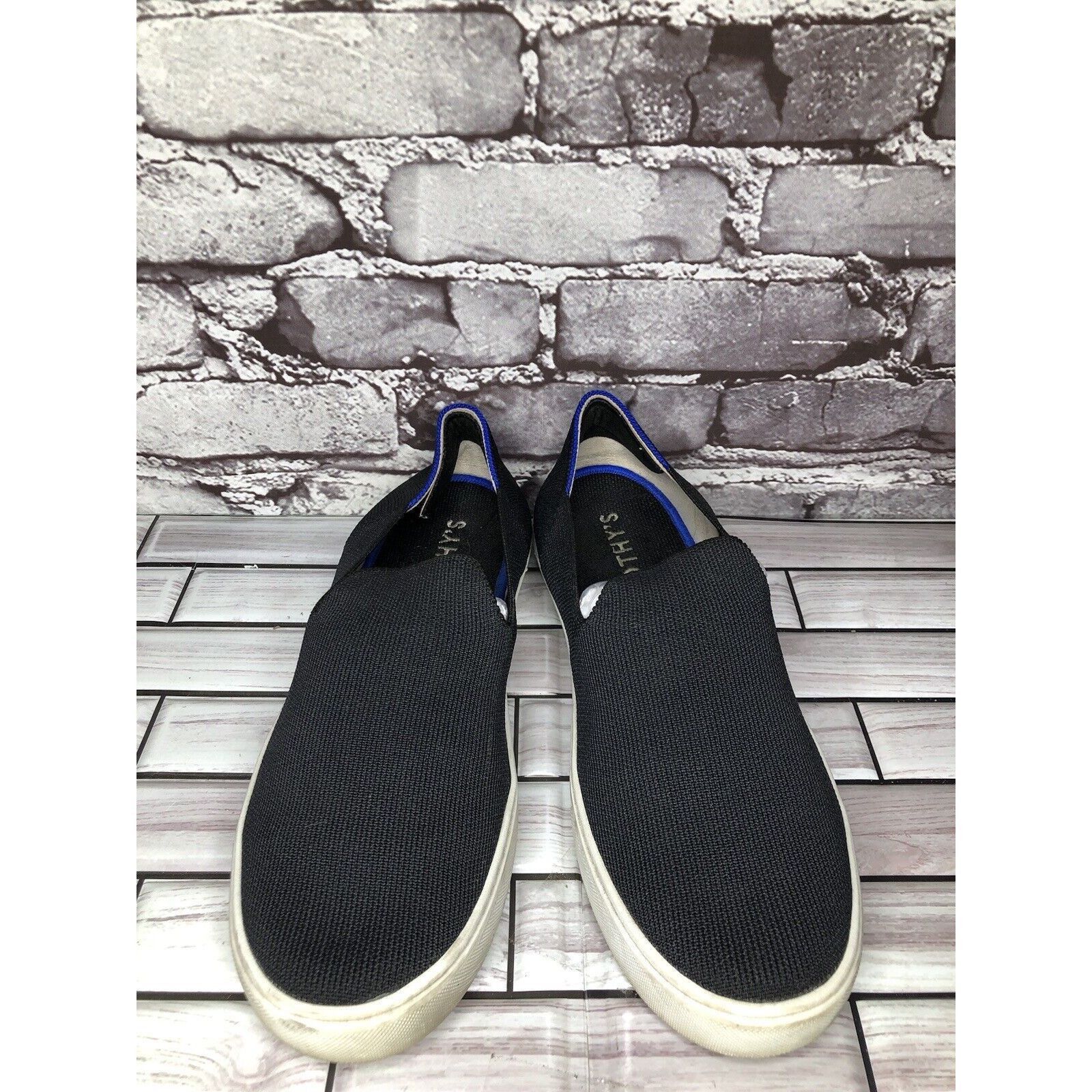 Other Rothy’s Black Knit Fabric The Original Slip On Sneaker Shoes Size US 11 / IT 41 - 2 Thumbnail