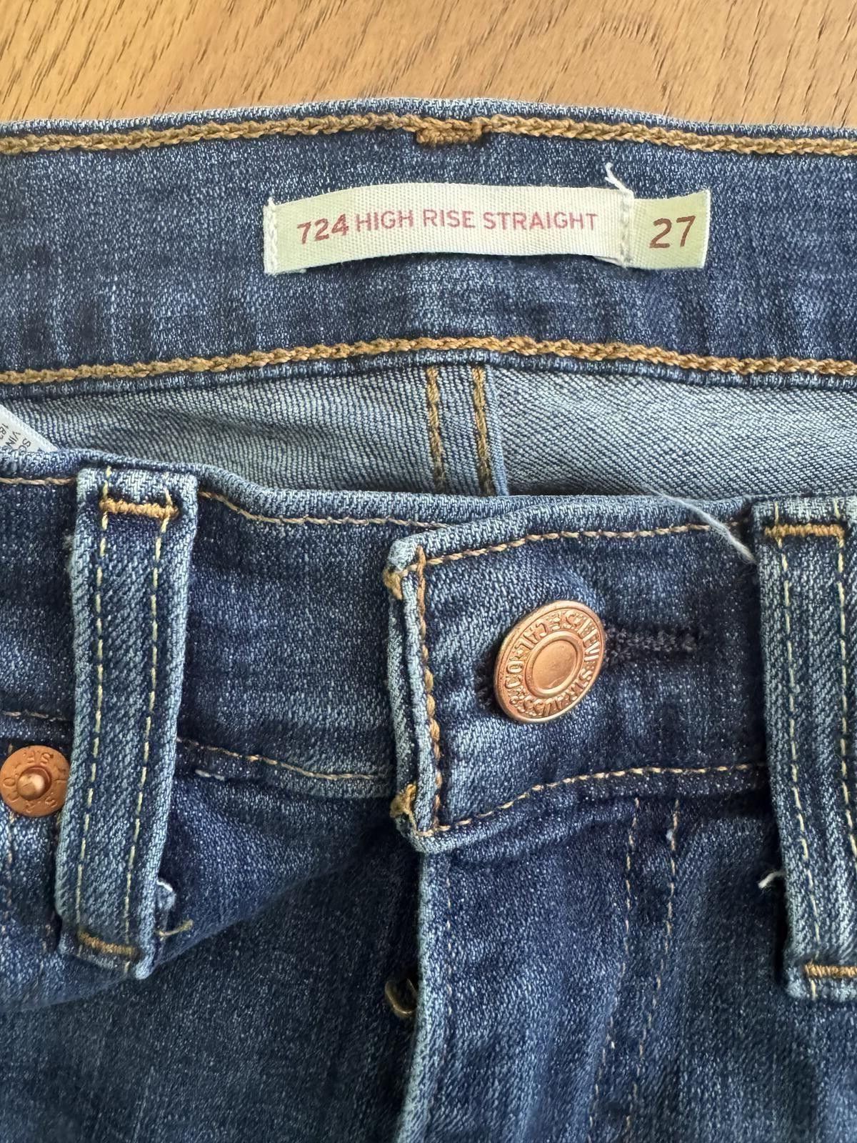 Levi's Levi's 724 High Rise Straight Jeans Size 27 Size 27" / US 4 / IT 40 - 2 Thumbnail