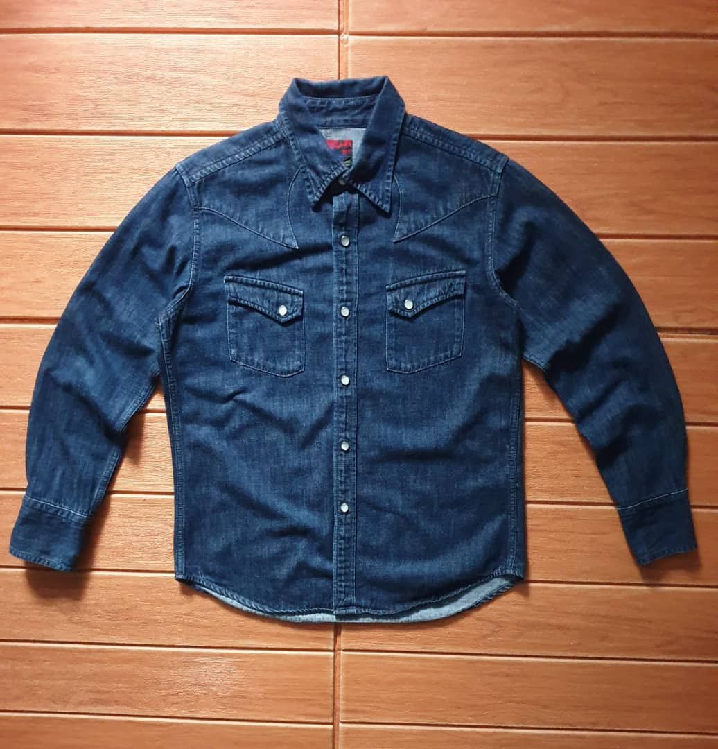 Japanese Brand 💥Bruna Boinne Selvedge Japanese style Western Shirt Size US S / EU 44-46 / 1 - 1 Thumbnail