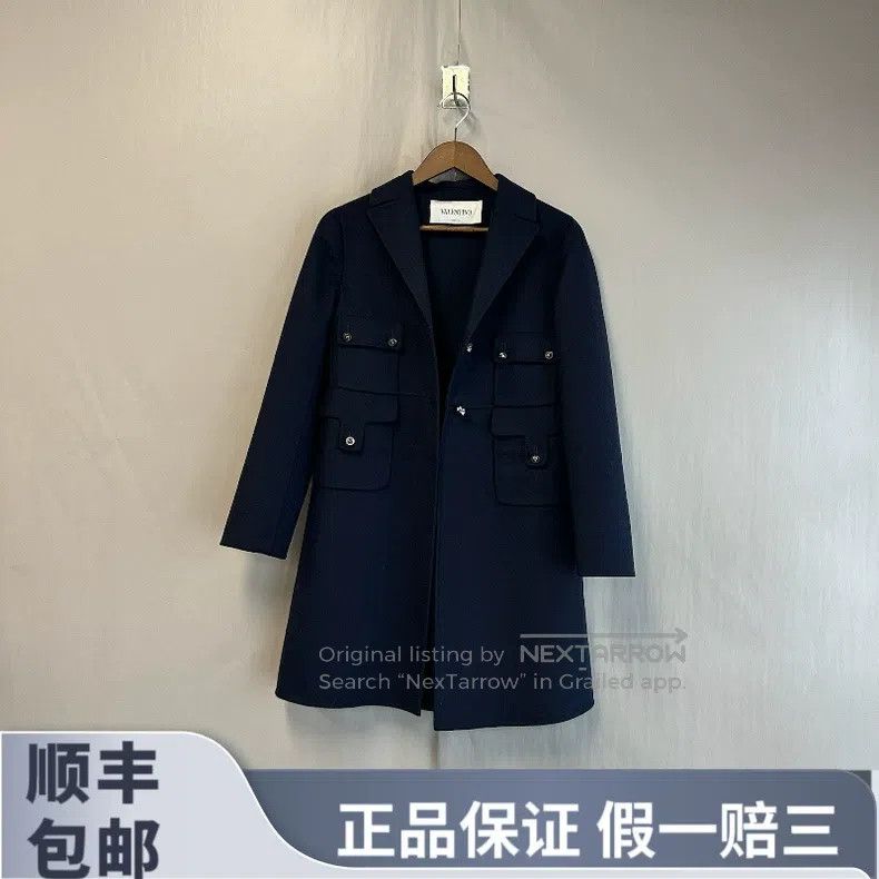 Valentino Valentino Wool four-pocket willow studded button coat Size M / US 6-8 / IT 42-44 - 1 Thumbnail