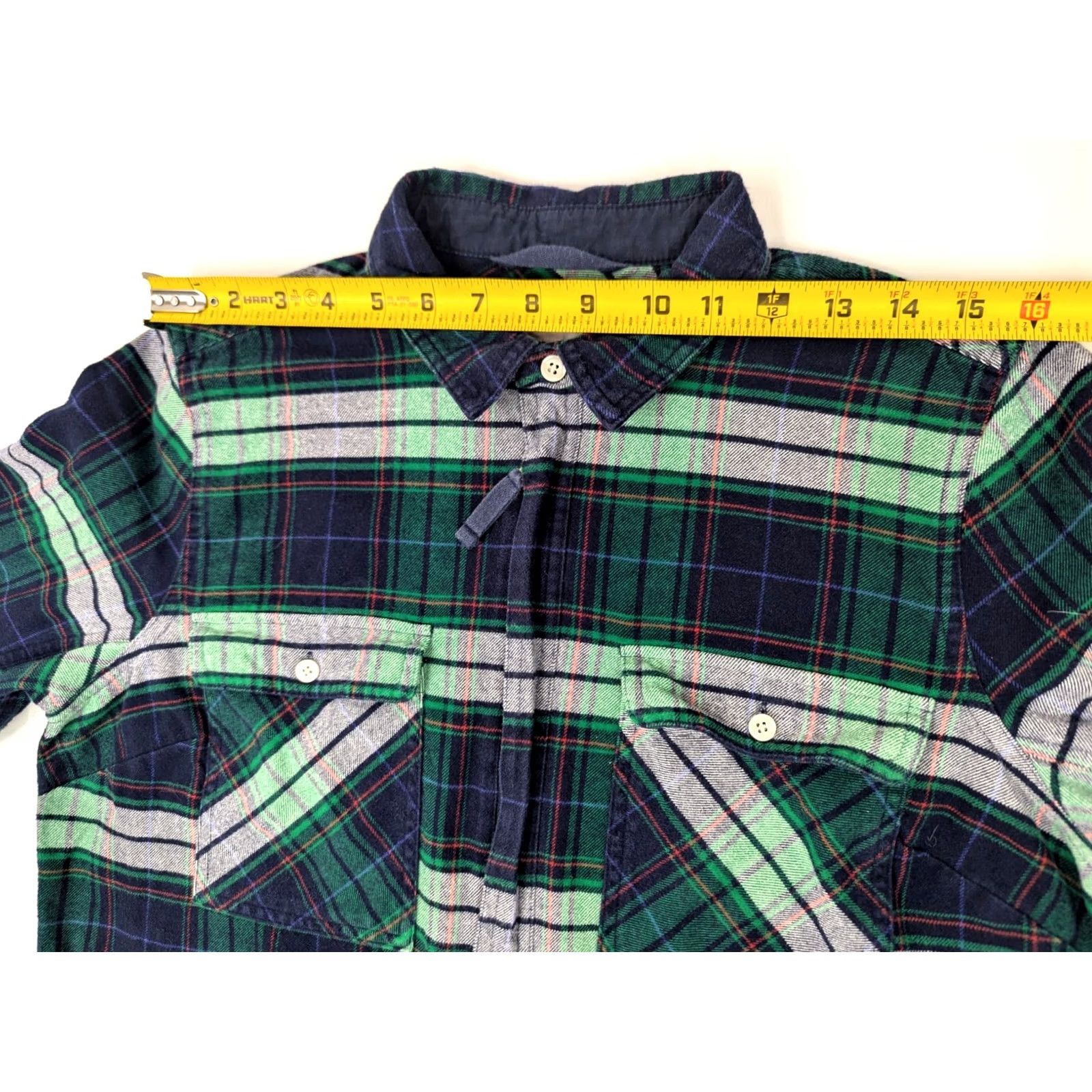 J.Crew J.CREW Half Zip Flannel Shirt Men M Green Plaid Tartan Long Sleeve EUC Size US M / EU 48-50 / 2 - 6 Thumbnail
