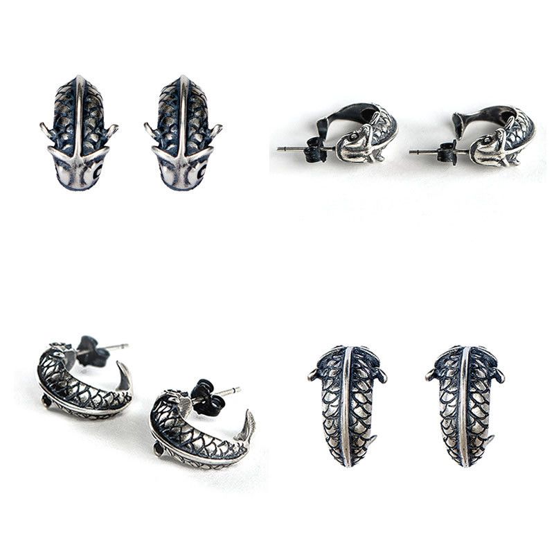 Jewelry Koi fish New Trend Earrings One Pairs Chrome Jewelry Size ONE SIZE - 5 Thumbnail