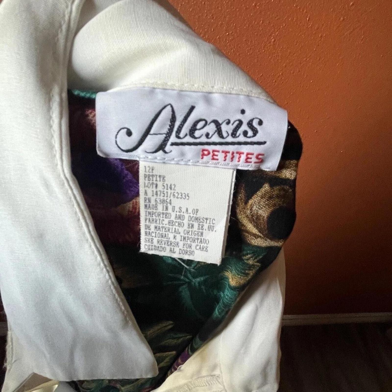 Alexis Mabille Vtg Alexis petite Fashions vintage Dress in USA medium. Size L / US 10 / IT 46 - 4 Thumbnail