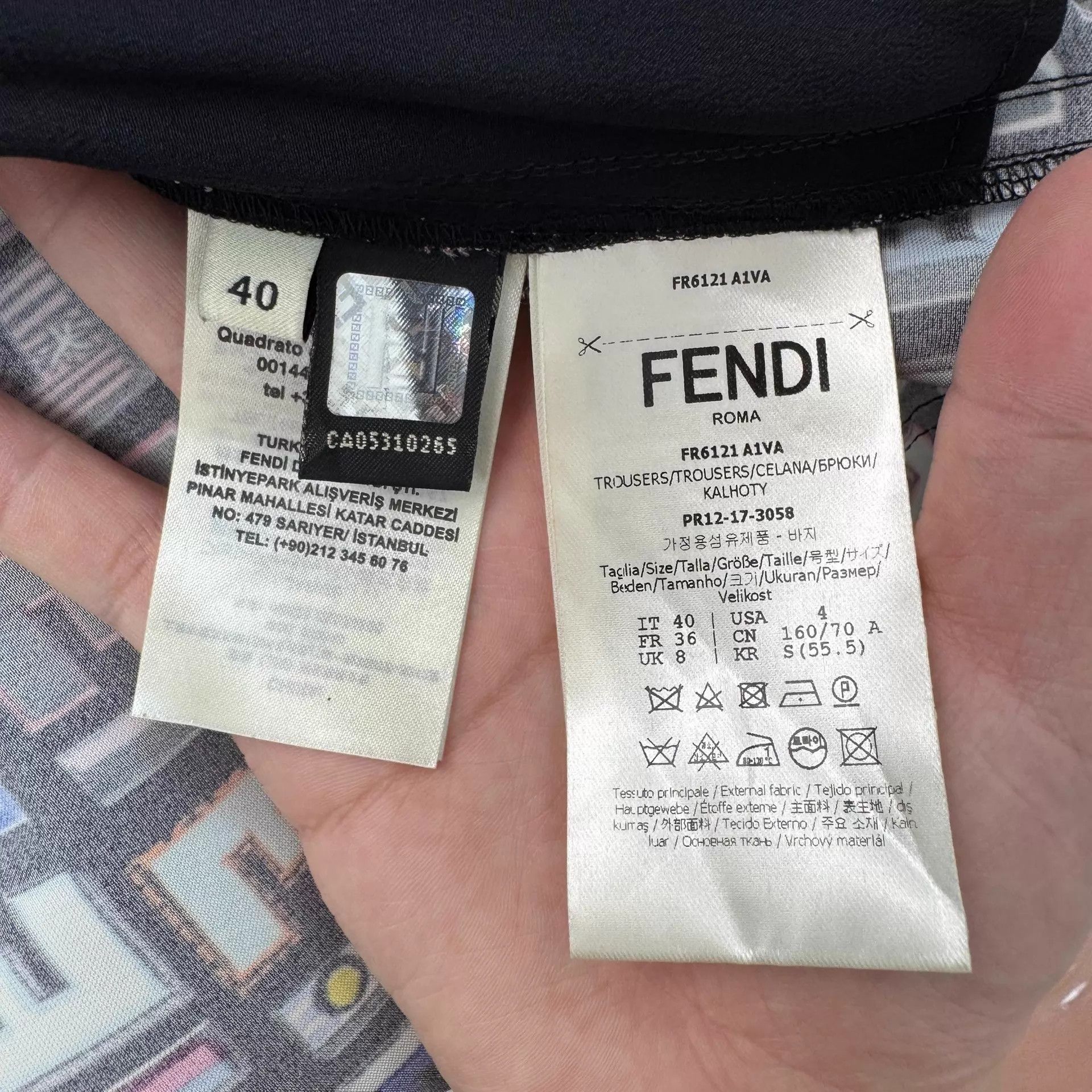 Fendi Fendi FF color all over print casual pants 40 Size 27" / US 4 / IT 40 - 6 Thumbnail