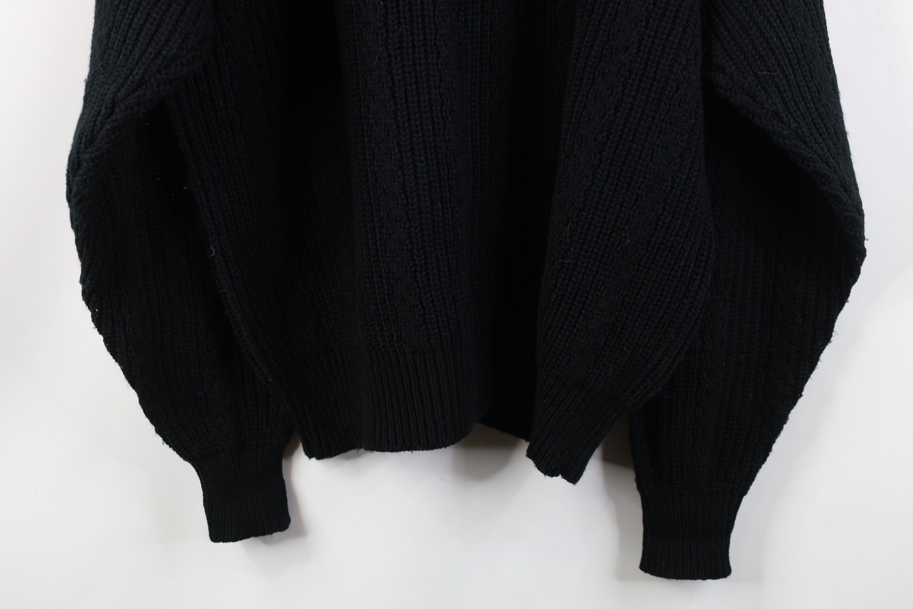 Vintage Vintage 90s Streetwear Ribbed Knit Cardigan Sweater Black Size US XL / EU 56 / 4 - 10 Thumbnail
