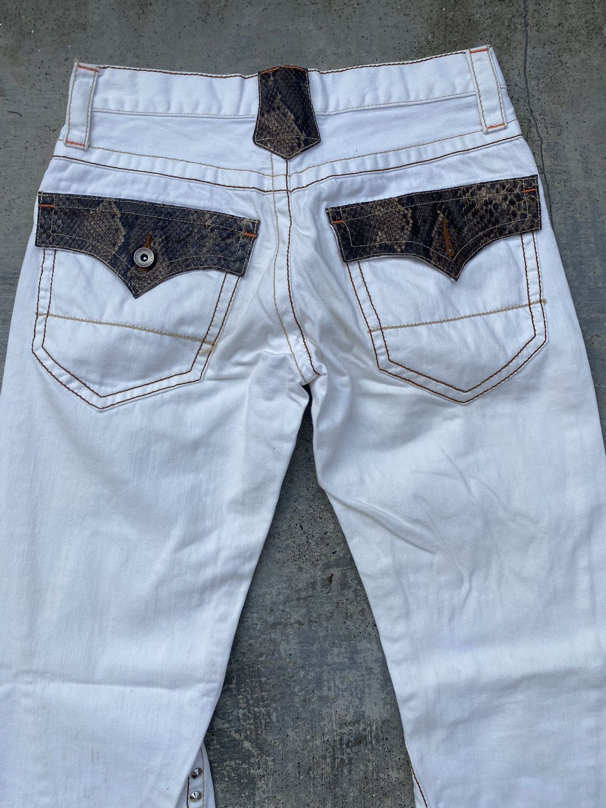 Vintage VINTAGE SEMANTIC DESIGN SPIRAL FLARE DISTRESSED TORNADO RAVE Size US 28 / EU 44 - 7 Thumbnail