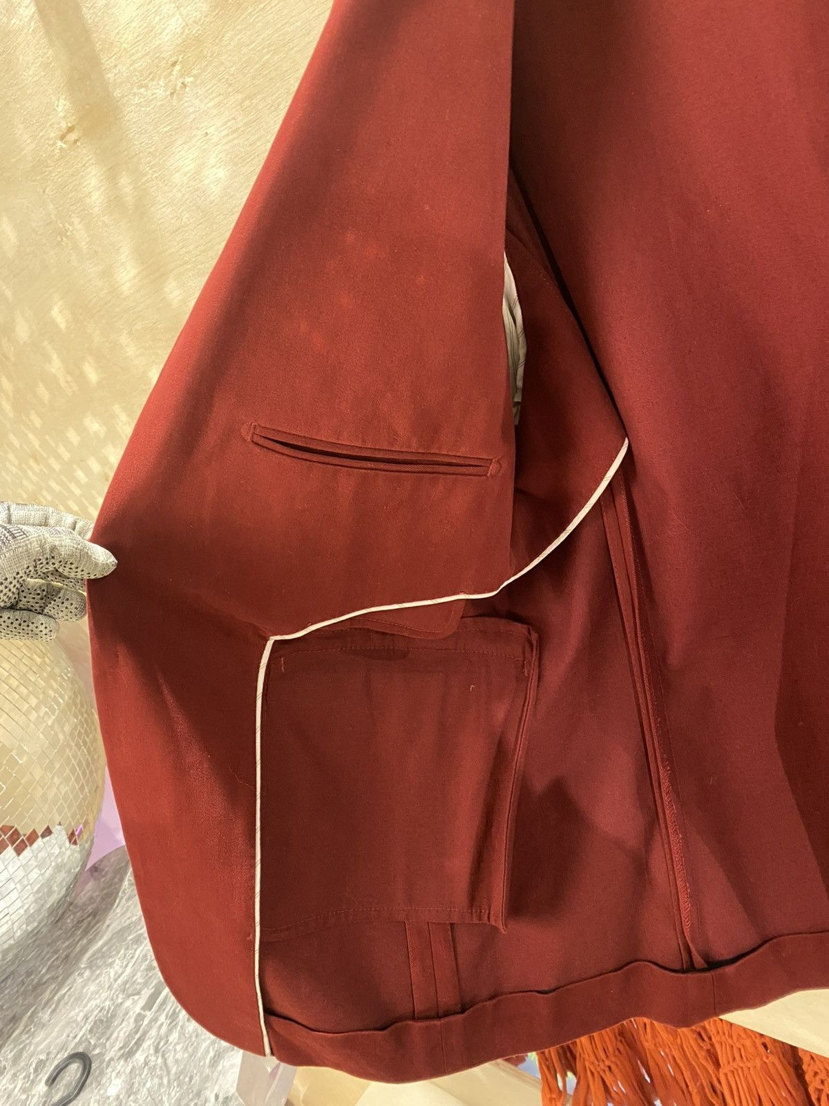 Carven Carven Paris Red/Burgundy Blazer Size 52 Size 52R - 3 Thumbnail
