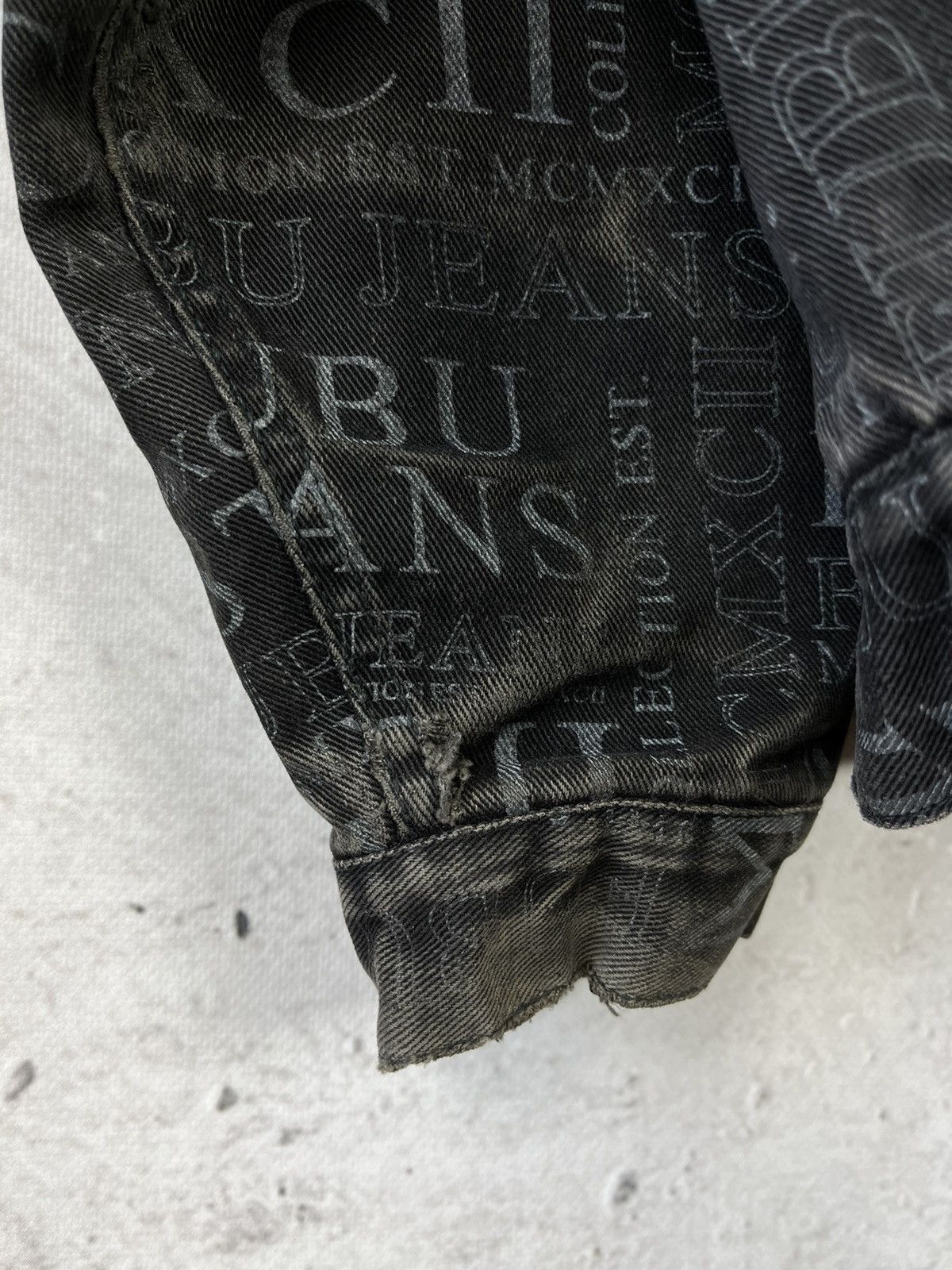 Fubu × Vintage 90s FUBU The Collection MCMXCII All Over Print Denim Jacket Size US XL / EU 56 / 4 - 10 Thumbnail