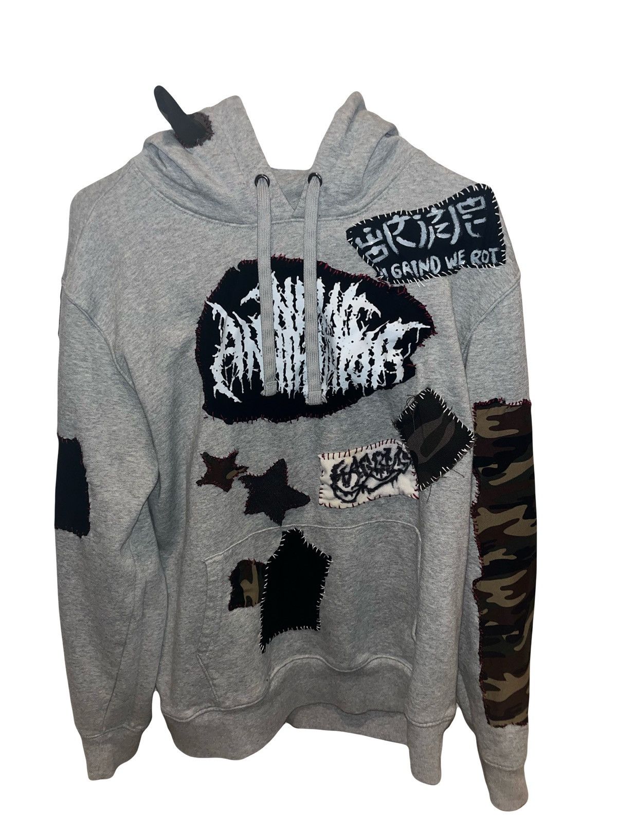 Other OOAK Upcycled Grindcore-inspired hoodie Size US L / EU 52-54 / 3 - 1 Thumbnail