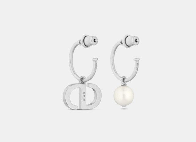 Dior o1w1db11224 Size: OS / Petit CD Earrings in Silver Size ONE SIZE - 4 Thumbnail