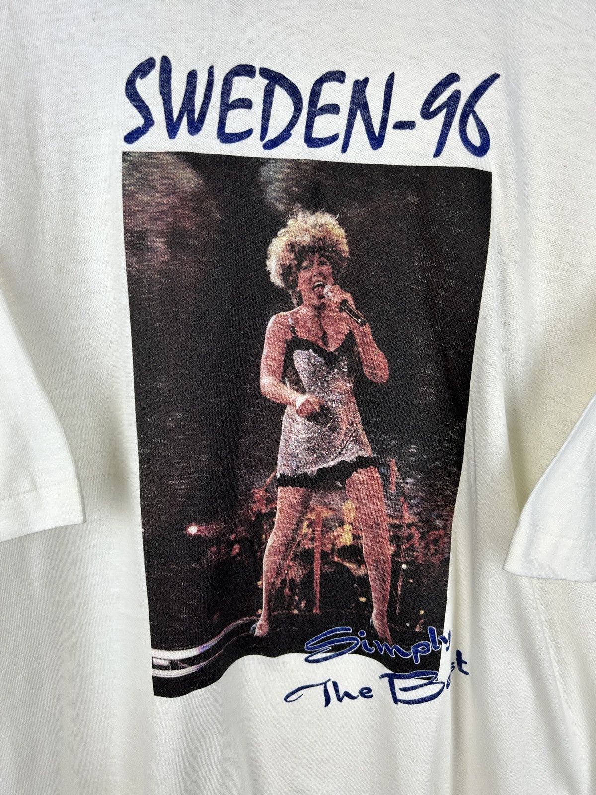 Band Tees 90s Tina Turner 1996 Sweden Simply The Best Band T-Shirt XL Size US XL / EU 56 / 4 - 2 Thumbnail