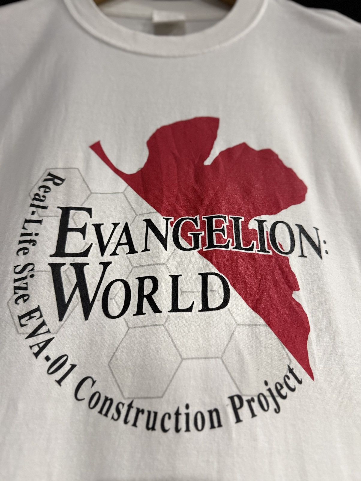 Anime Vintage Evangelion World Nerv Fuji Construction Project Tee Size US L / EU 52-54 / 3 - 3 Thumbnail