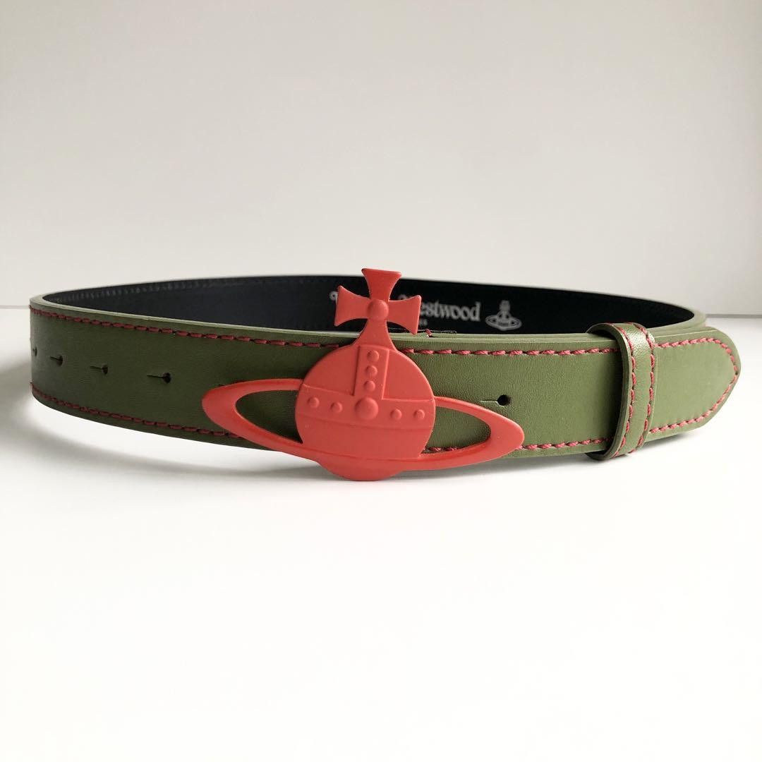 Vivienne Westwood Contrast Stitch Orb Leather Belt Size ONE SIZE - 2 Thumbnail