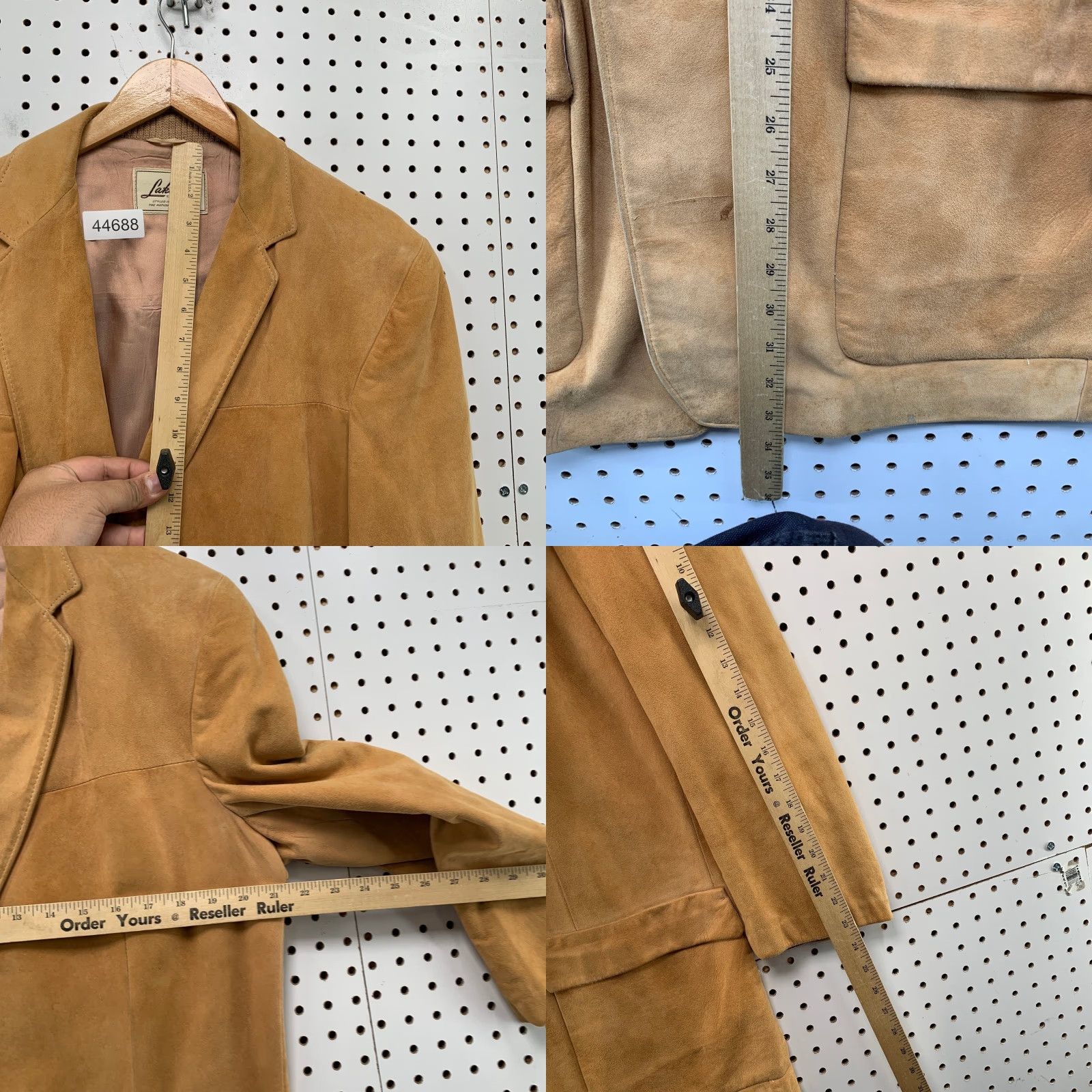 Vintage VINTAGE Lakeland Coat Mens Rancher Leather Suede Cowboy Southwestern Western 60s Size L Brown USA 50s overcoat, Regular fit, Winter, Fall Mens Size US L / EU 52-54 / 3 - 8 Thumbnail
