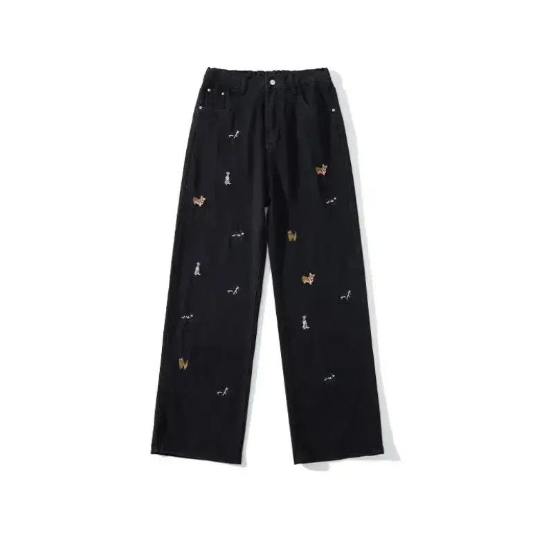 Japanese Brand Retro loose embroidered wide leg jeans Size US 32 / EU 48 - 6 Thumbnail
