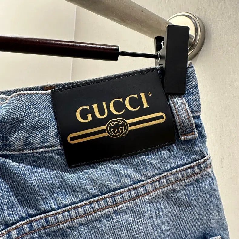Gucci Gucci Apple Double G Denim Shorts Size 26" / US 2 / IT 38 - 6 Thumbnail