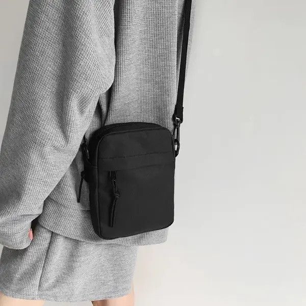 VIBE Casual Canvas Sling with Zipper Small Shoulder Bag Size ONE SIZE - 2 Thumbnail