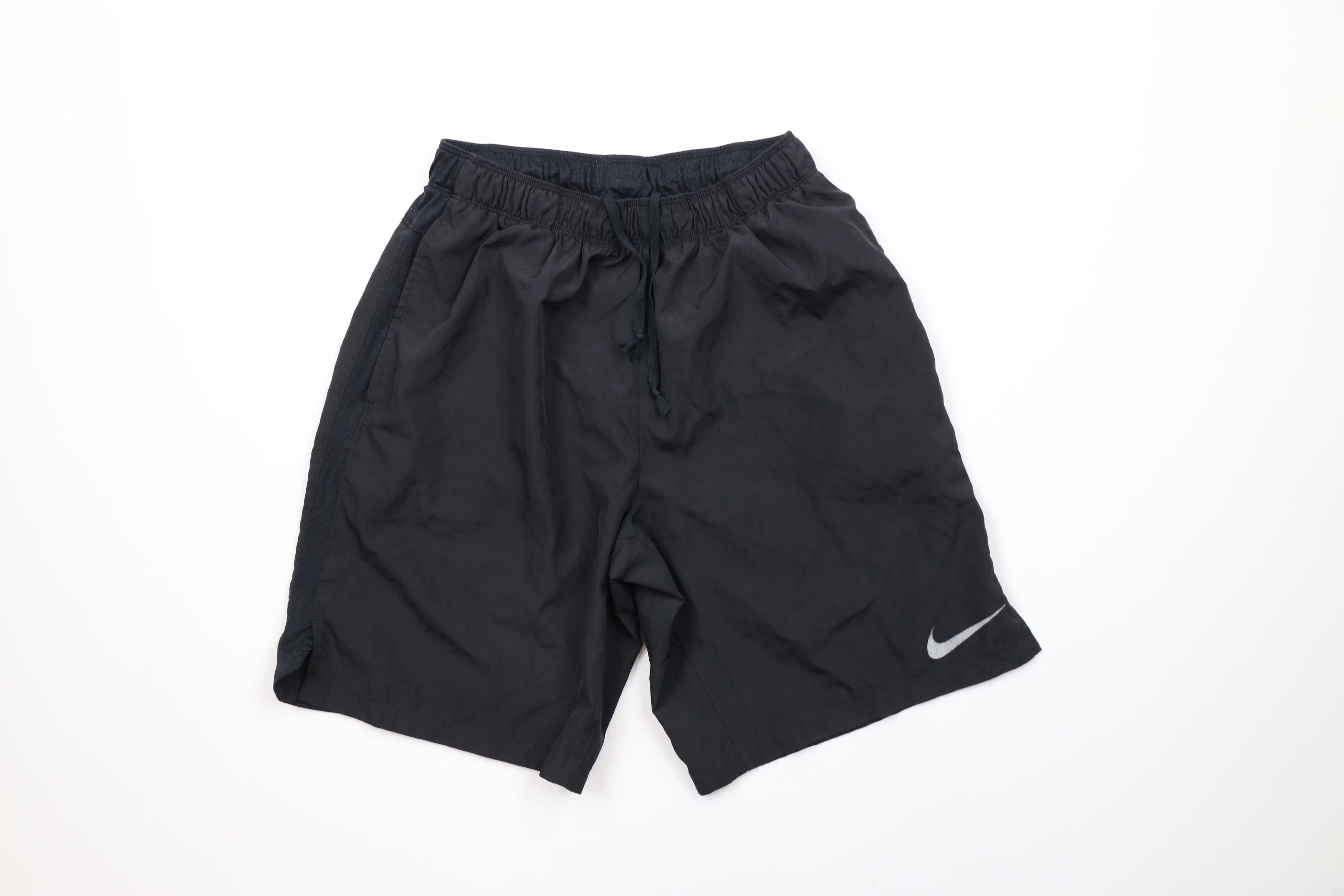 Nike × Vintage Vintage Nike Scott Reflective Swoosh Lined Shorts Black Size US 32 / EU 48 - 1 Thumbnail