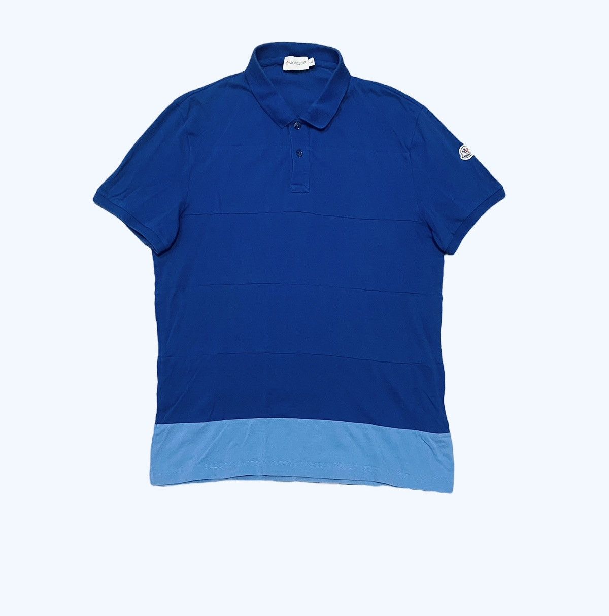 Moncler Blue Polo Moncler Size US L / EU 52-54 / 3 - 1 Thumbnail