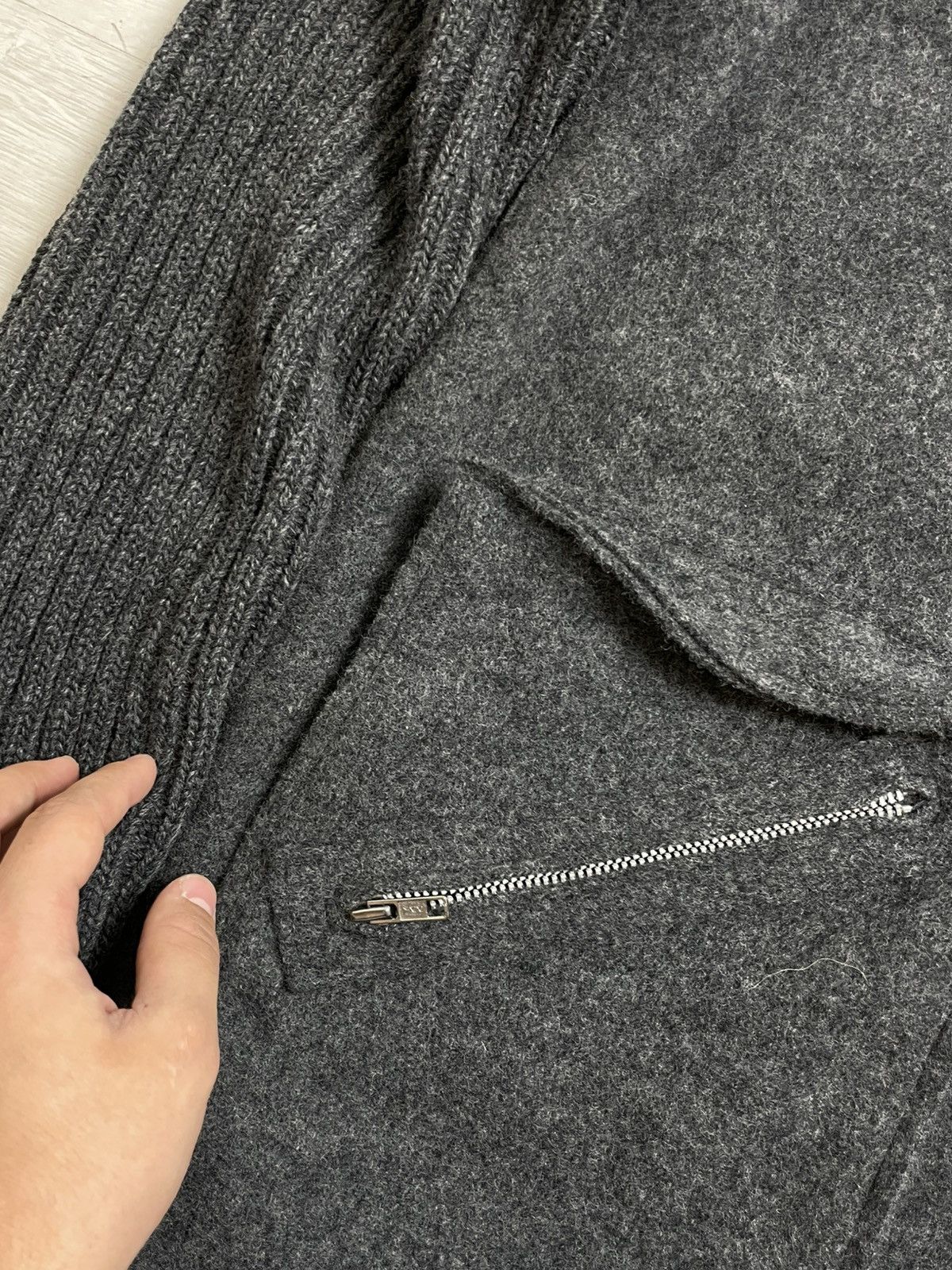 Japanese Brand × Vintage × Yohji Yamamoto Yohji Yamamoto Vintage 90’s Wool Jacket Japanese Rare Item Size US M / EU 48-50 / 2 - 5 Thumbnail
