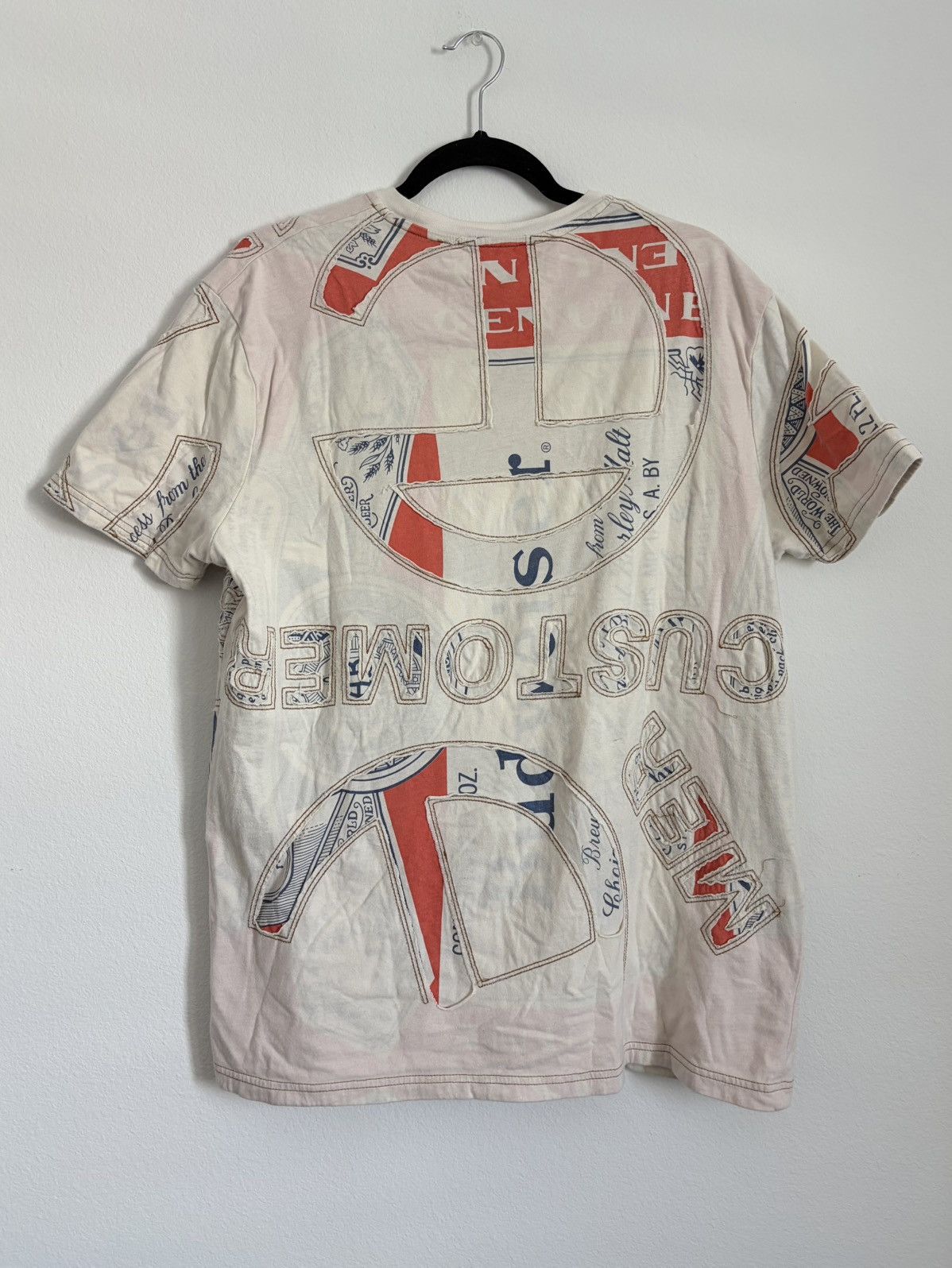 Telfar SS19 Budweiser Cut-In Tee Size US L / EU 52-54 / 3 - 3 Thumbnail