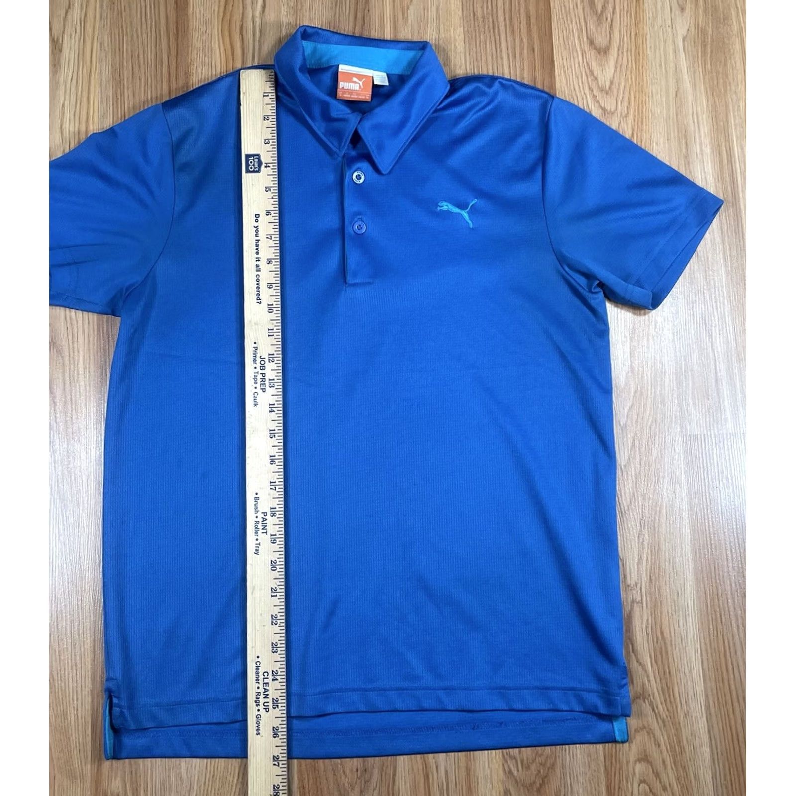 Puma PUMA Mens Small Blue Short Sleeve Polo Golf Tennis Dry Cell Polyester Shirt - Dark Fast Shipping Size US S / EU 44-46 / 1 - 3 Thumbnail