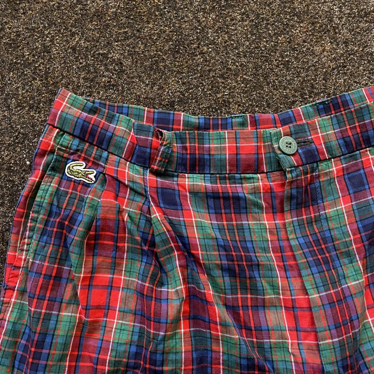 Vintage Vintage Y2K Lacoste Plaid Shorts Baggy Relaxed Fit Logo 30 Size US 30 / EU 46 - 2 Thumbnail