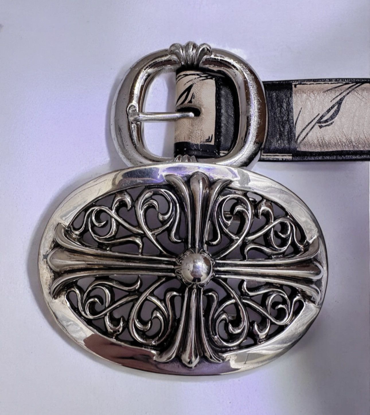 Chrome Hearts Chrome Hearts XL Giant Huge Oval Cross Belt Buckle Size ONE SIZE - 3 Thumbnail