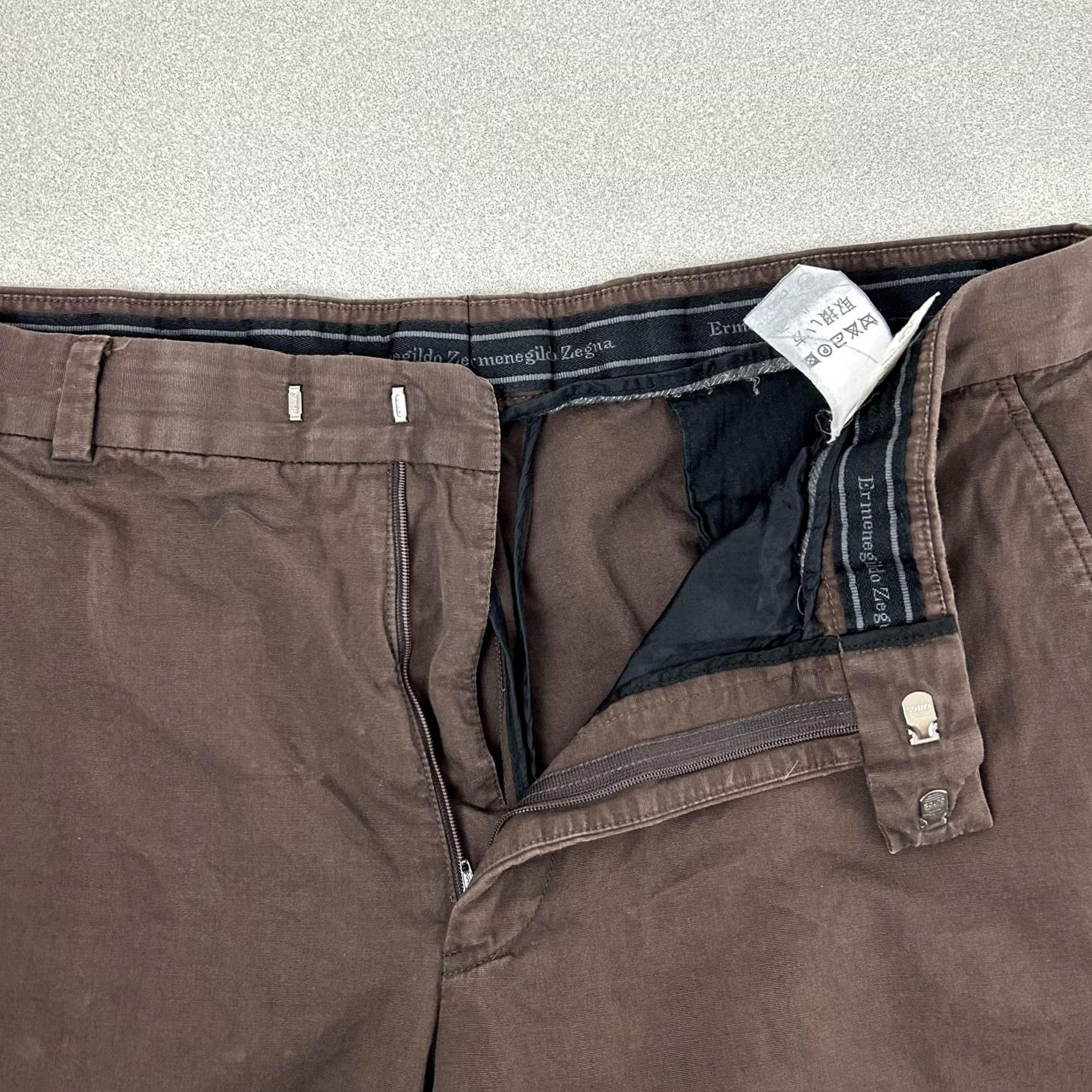 Ermenegildo Zegna Ermenegildo Zegna Pants Men Brown Cotton Chino Dress Slacks 36x29 Casual Romania Size US 38 / EU 54 - 3 Thumbnail