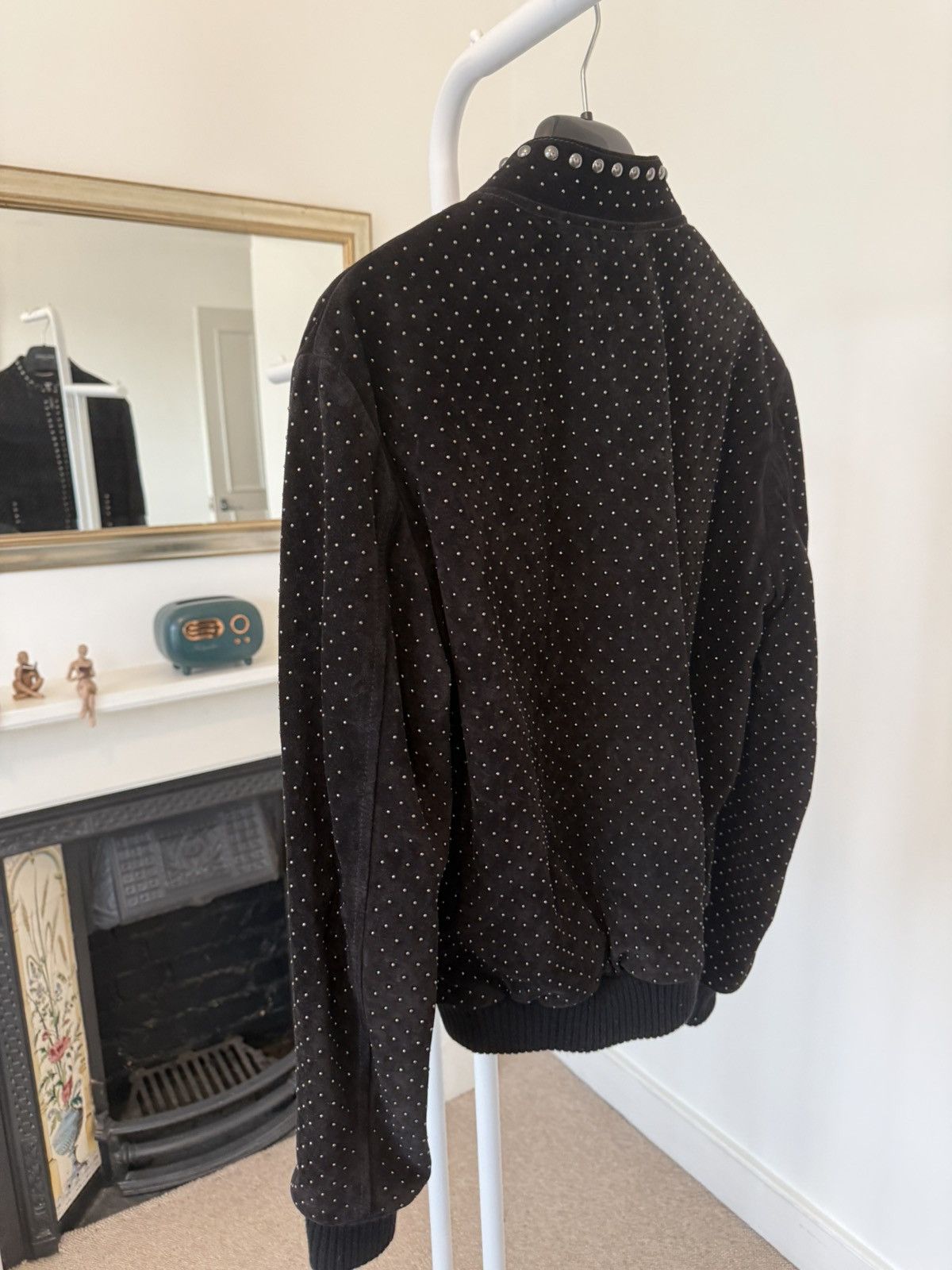 Saint Laurent Paris Saint Laurent Calf Leather Suede Studded Bomber Jacket Size US S / EU 44-46 / 1 - 5 Thumbnail