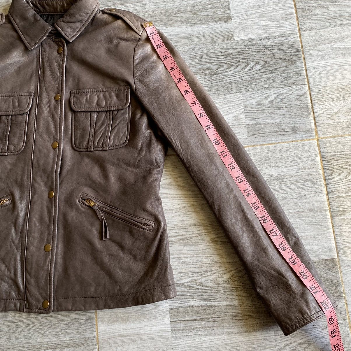 Japanese Brand Spickand Span Crop Leather Jacket Size S / US 4 / IT 40 - 19 Thumbnail