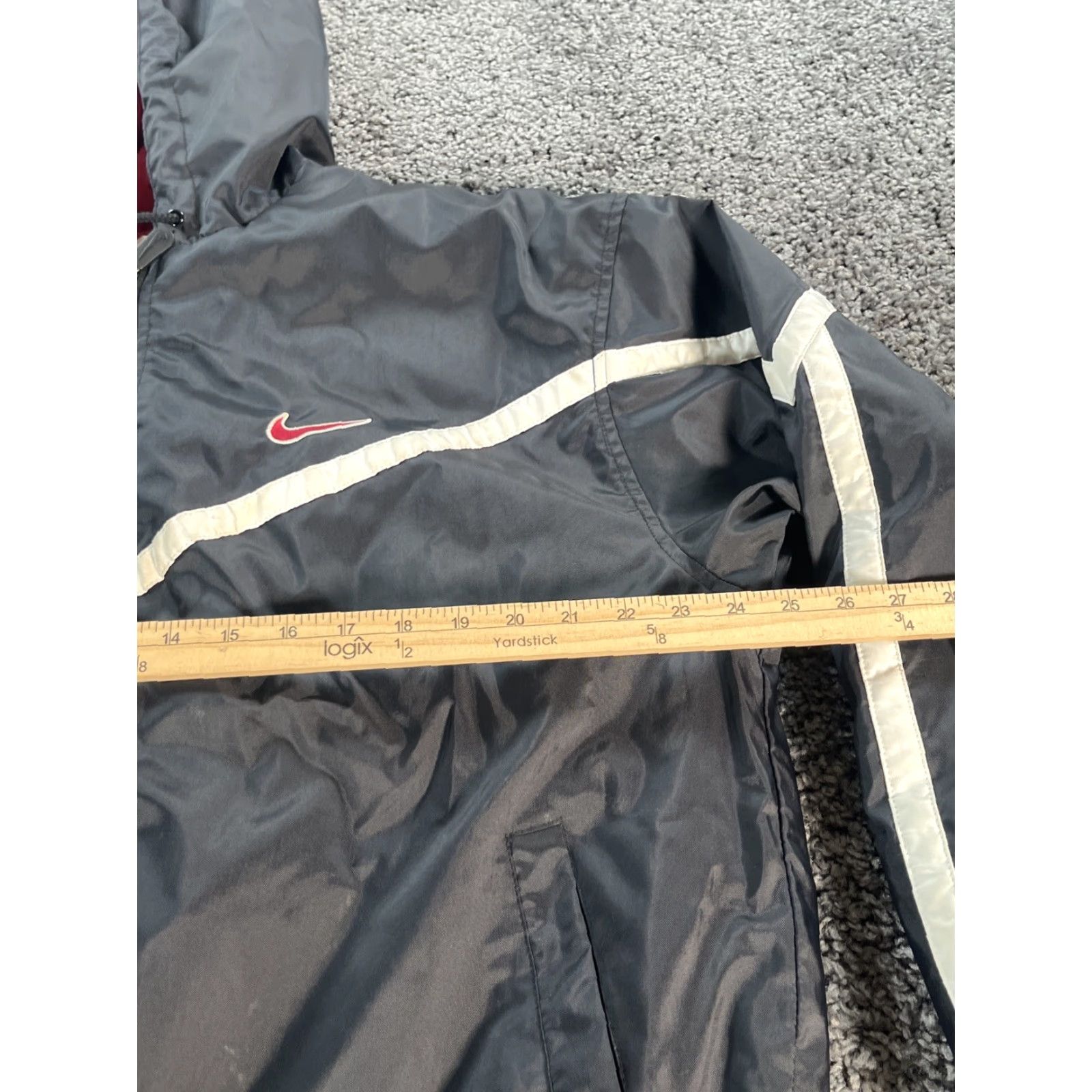 Nike VINTAGE Nike Jacket Mens L Full Zip Nylon Bomber Quilt Lined 90s Windbreaker Black Large Size US L / EU 52-54 / 3 - 3 Thumbnail