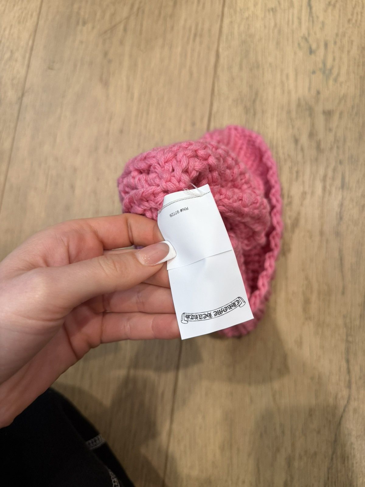 Chrome Hearts Chrome hearts pink beanie with white patch Size ONE SIZE - 4 Thumbnail