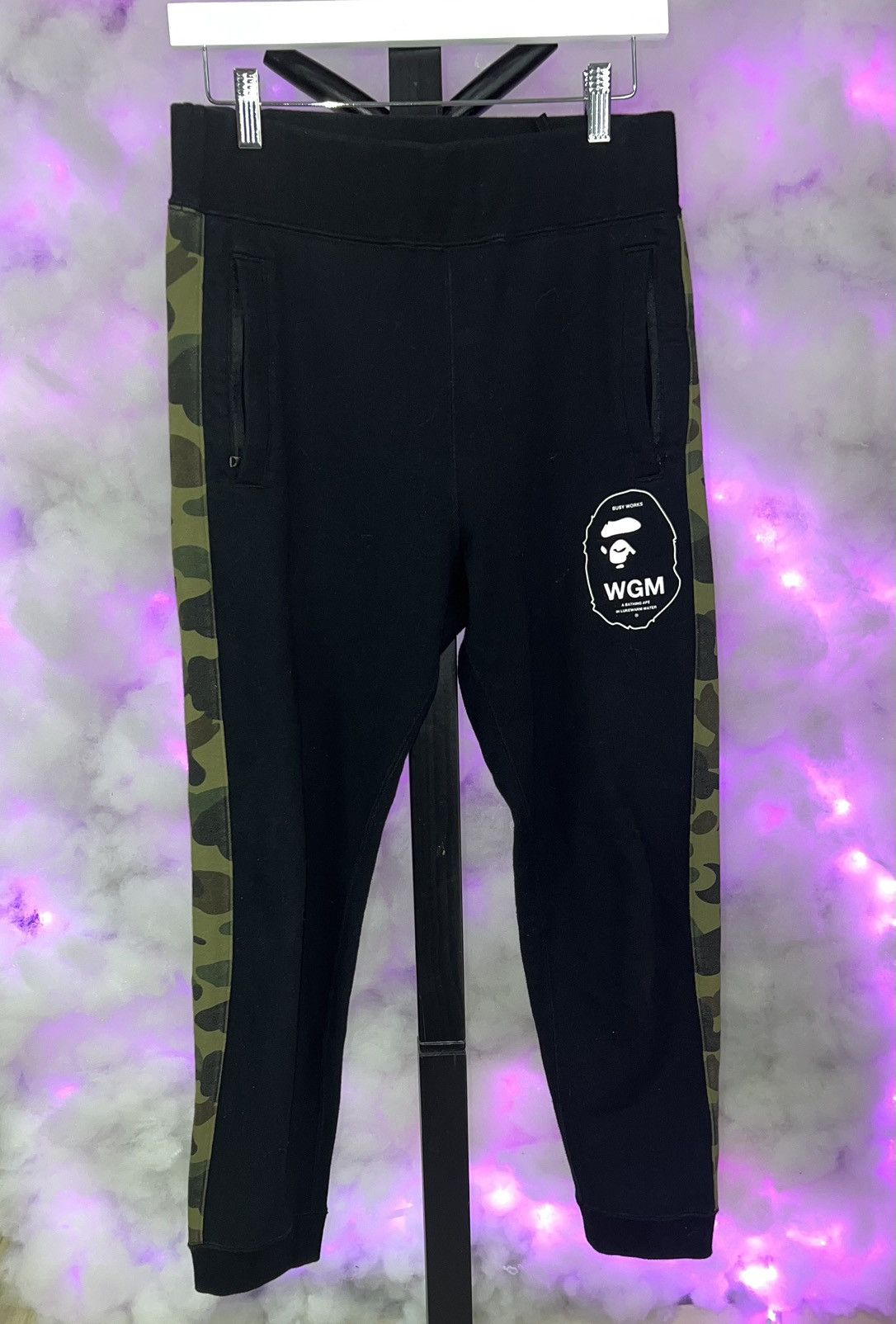 Bape Bape Zipper Pocket Side Camo Sweats🪖 Size US 30 / EU 46 - 1 Thumbnail