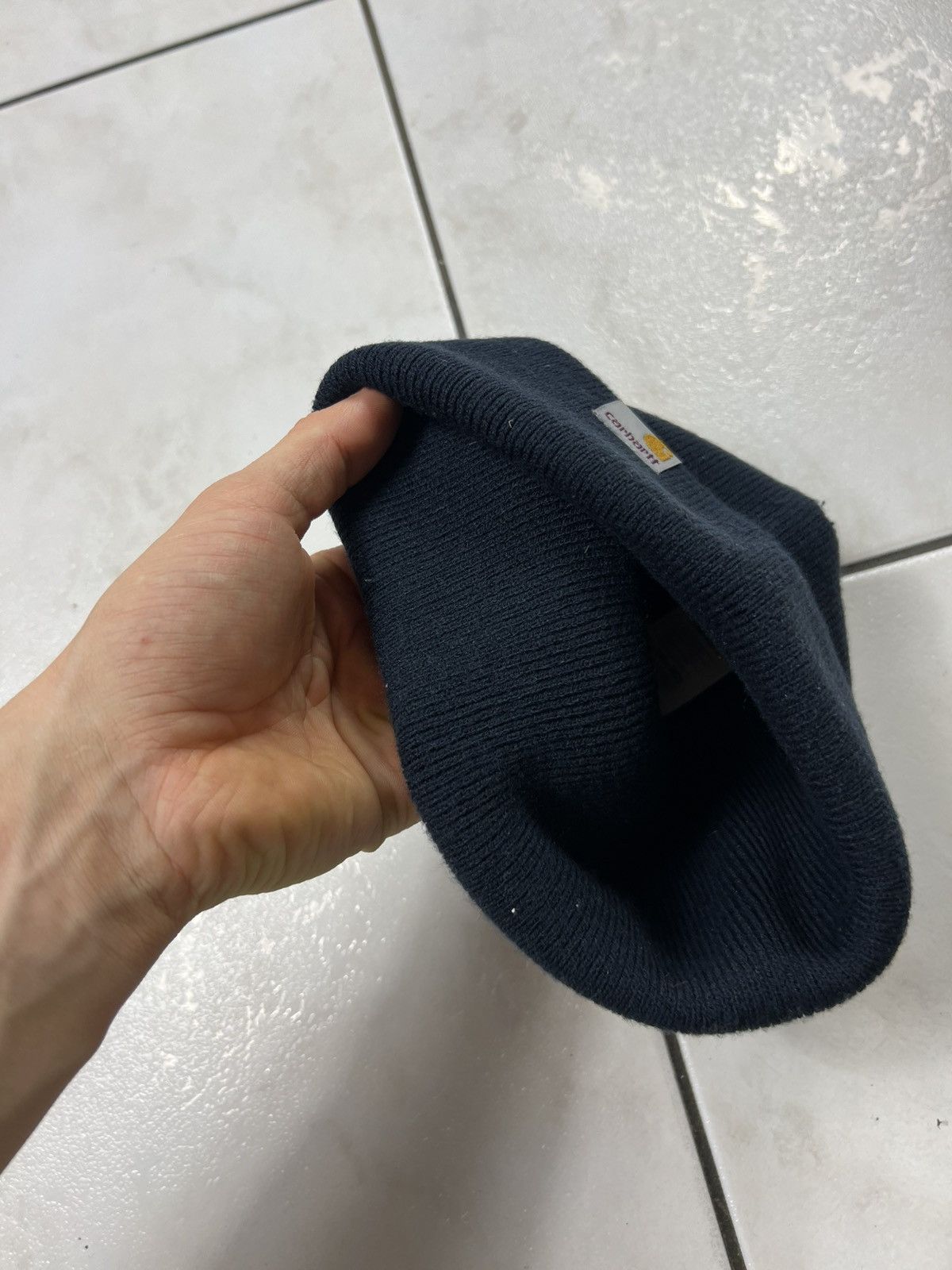 Carhartt Vintage Carhartt stratus hat low y2k knitted navy beanie hat Size ONE SIZE - 8 Thumbnail