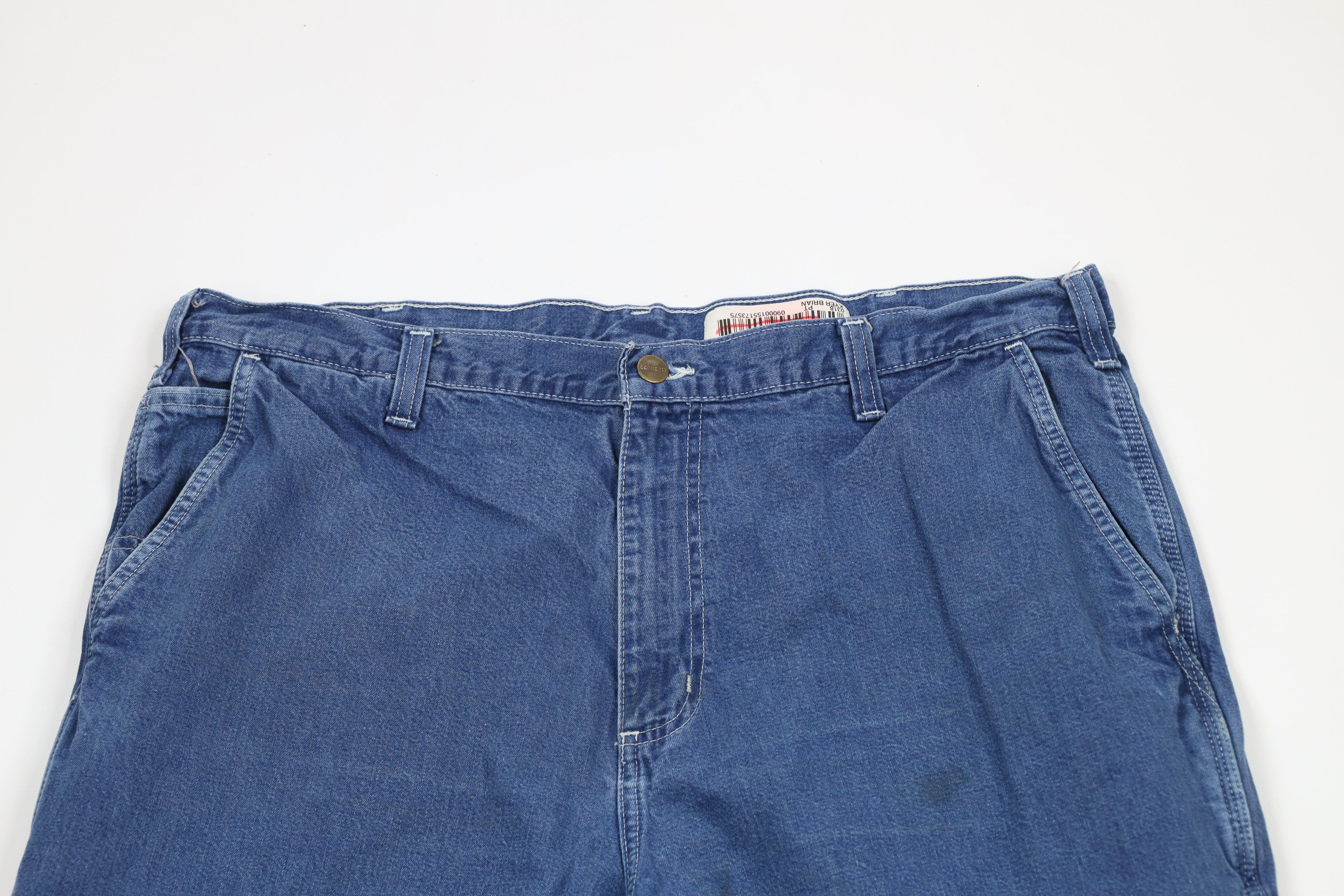 Carhartt × Vintage Vintage Carhartt Spell Out Wide Leg Dungaree Denim Jeans Size US 40 / EU 56 - 2 Thumbnail