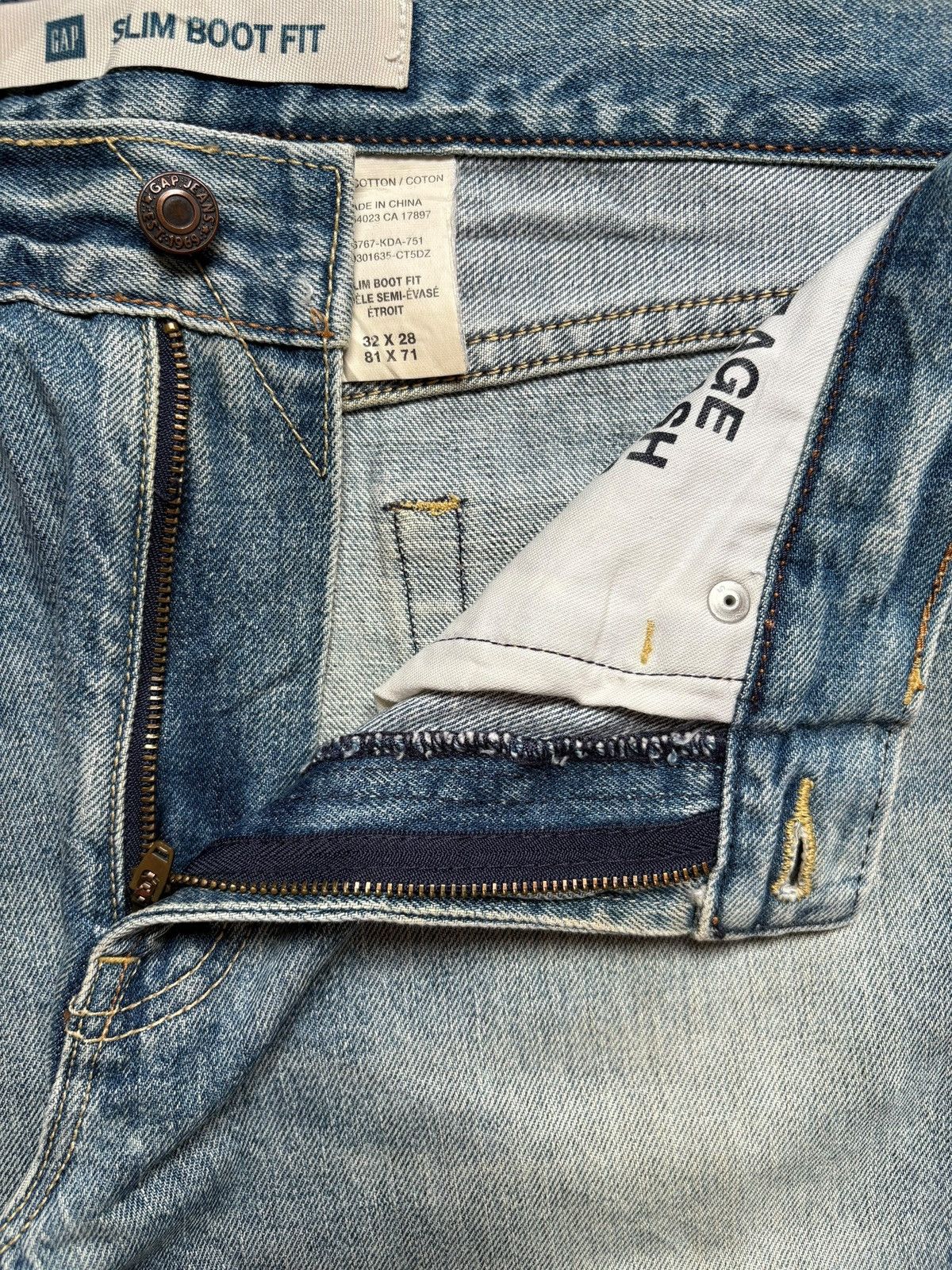 Gap Vintage Gap Mud Wash Distressed Bootcut Jeans Size US 33 - 9 Thumbnail