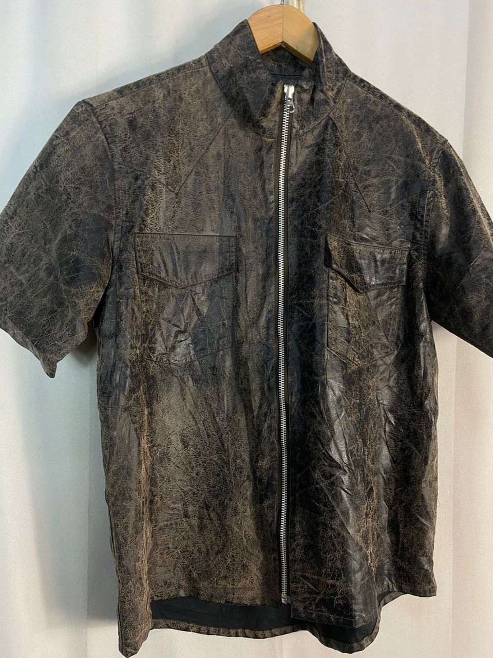 Japanese Brand Unisex 🔥Louis chavlon zipper leather shirt Size US M / EU 48-50 / 2 - 5 Thumbnail
