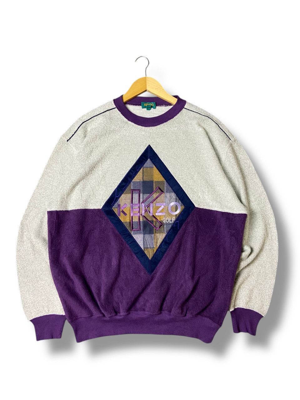Japanese Brand × Kenzo × Vintage KENZO GOLF Embroidered Colourblock Sweatshirt (118) Size US S / EU 44-46 / 1 - 1 Thumbnail