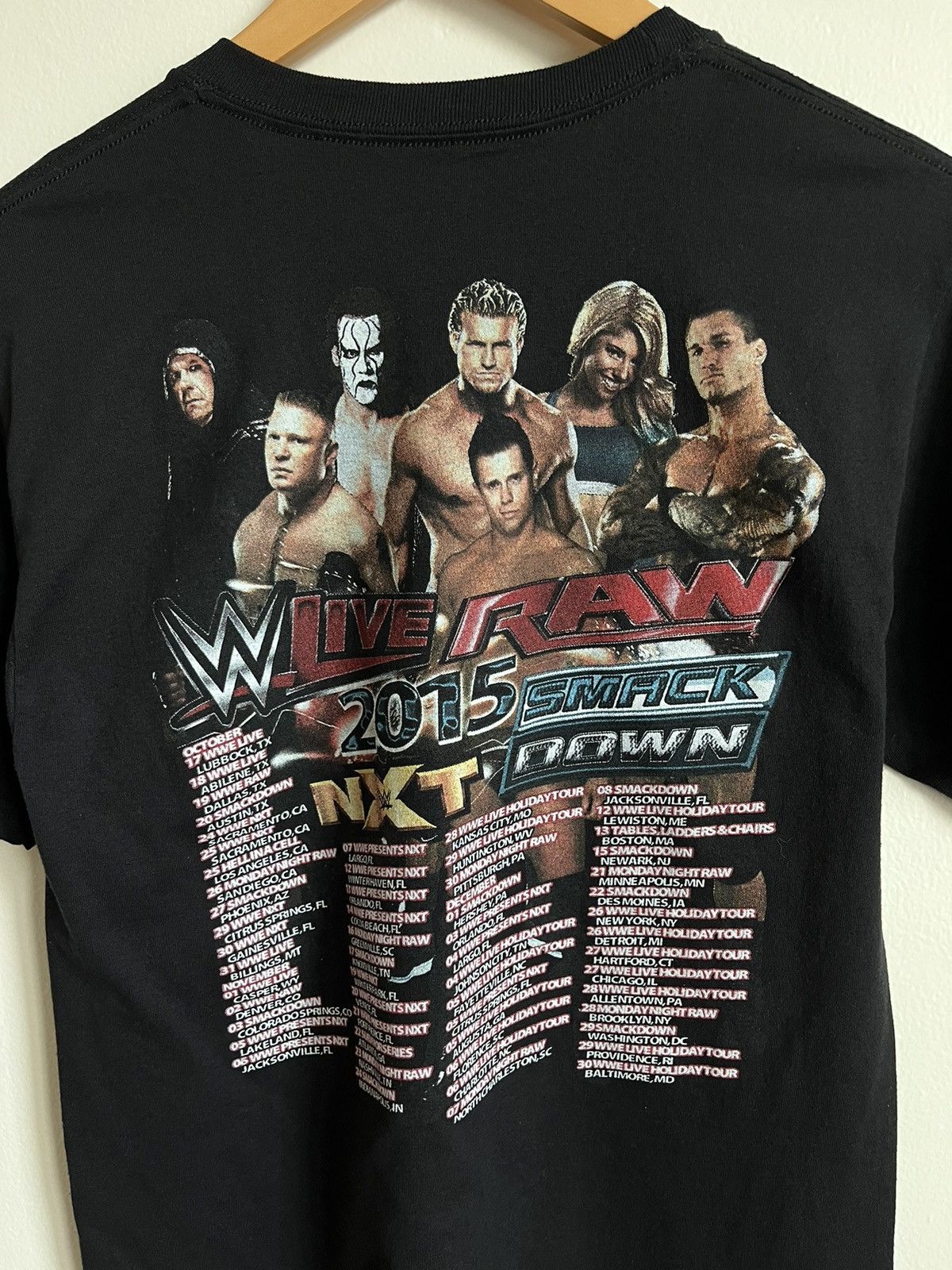 Vintage Vintage 2015 WWE Smack Down Double Sided Hanes T-Shirt Size US S / EU 44-46 / 1 - 6 Thumbnail