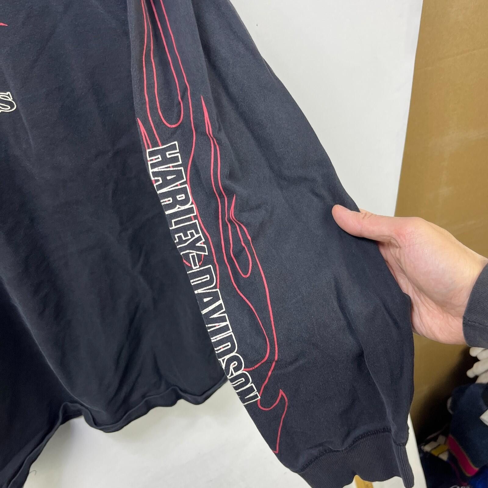 Harley Davidson Vintage Harley Davidson Flame Sleeve Long Sleeve 2XL Size US XXL / EU 58 / 5 - 3 Thumbnail