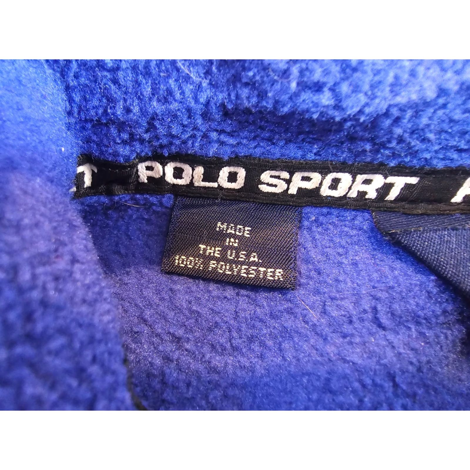 Polo Ralph Lauren VINTAGE Polo Ralph Lauren POLO SPORT Fleece HALF ZIP Pullover XL SZ BLUE Men Sweatshirt 1/4 Zip USA Studious Cross Chest 28IN Cross Shoulder 24IN 90s Size US XL / EU 56 / 4 - 8 Thumbnail