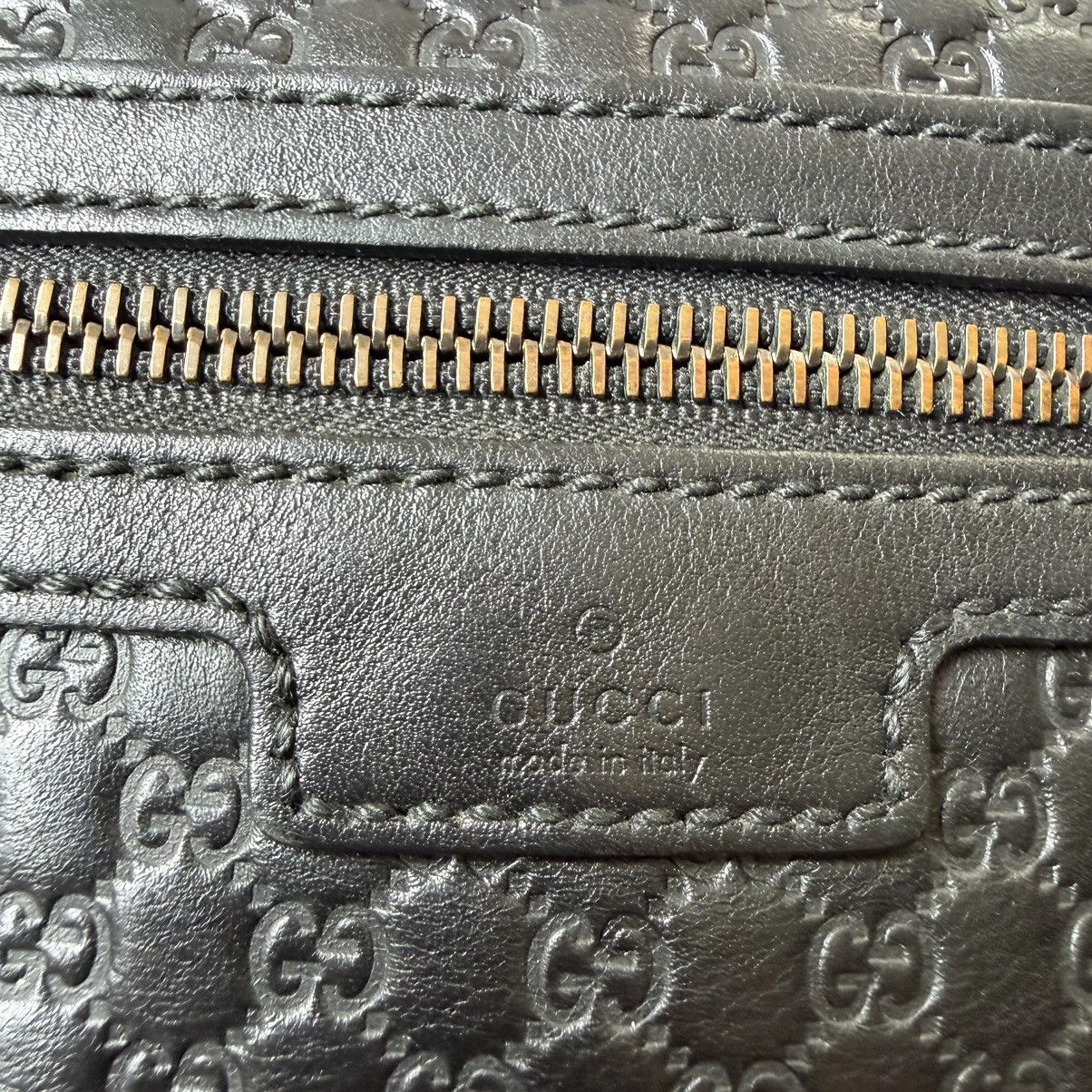 Gucci Gucci - Microguccissima Calfskin Black Toiletry Bag Size ONE SIZE - 18 Thumbnail