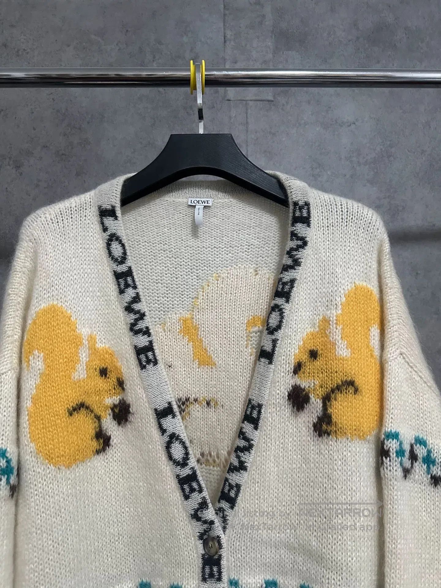 Loewe Loewe Mohair Squirrel Jacquard Cardigan. Size S / US 4 / IT 40 - 2 Thumbnail