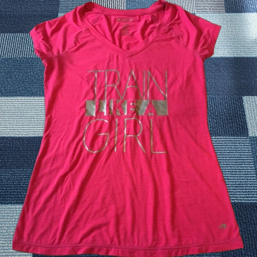 Vintage Ideology T-Shirt Pink Train Like A Girl Womens Sz S Small Crew Neck Short Sleeve Athletic Top Regular Size S / US 4 / IT 40 - 1 Thumbnail